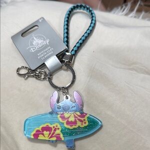 Disney Stitch Surfboard Keychain - Blue and Pink